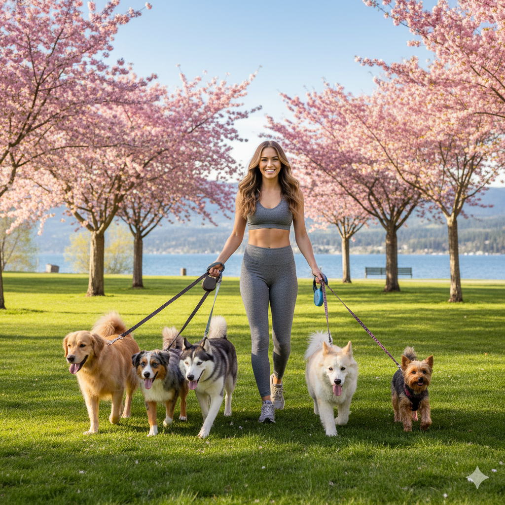 Business owner walking with dog, ready to transition and sell their business
